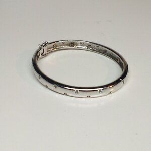 Sterling Silver and Rhinestone Cuff Bracelet